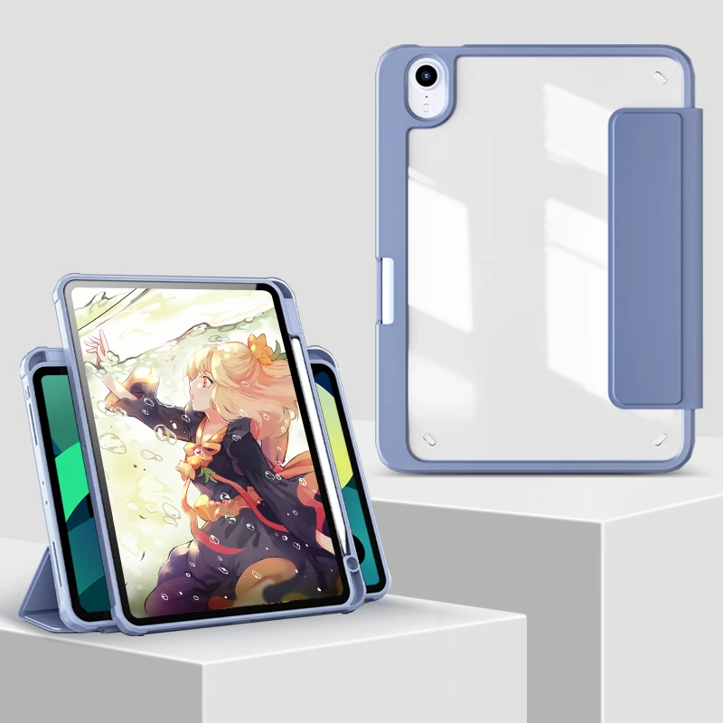 

Auto Sleep And Wake Up 360 Rotation Good Quality Pu Leather Tablet Case For iPad 10.2 2019/2020/2021, Multi colors