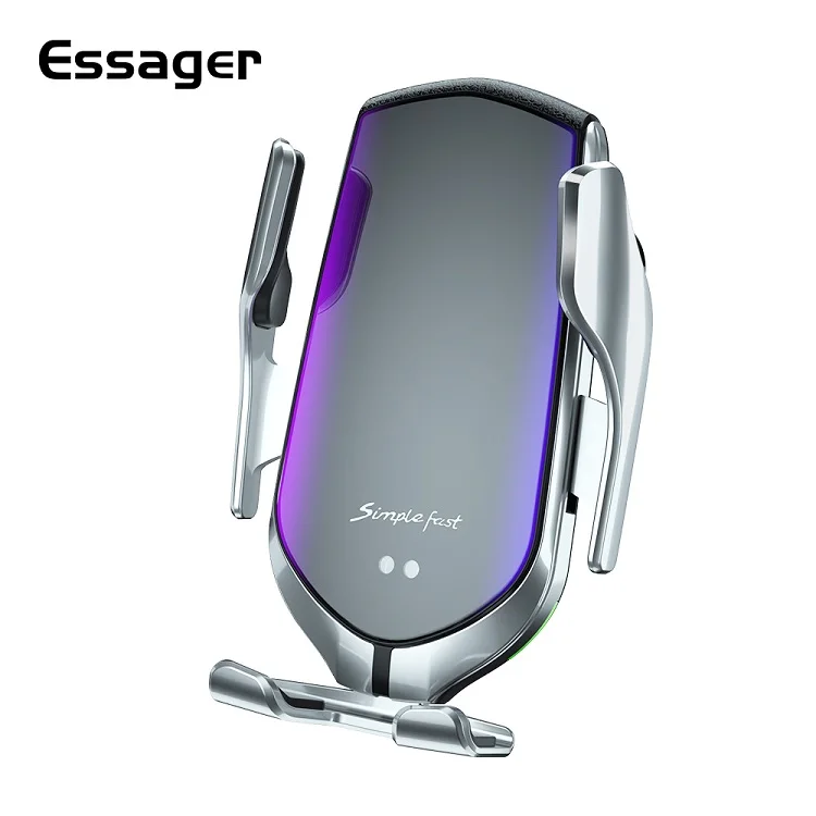 Essager Amazon 10w Wireless Charging Mobile Phone Automatic Car Charger Holder for Iphone