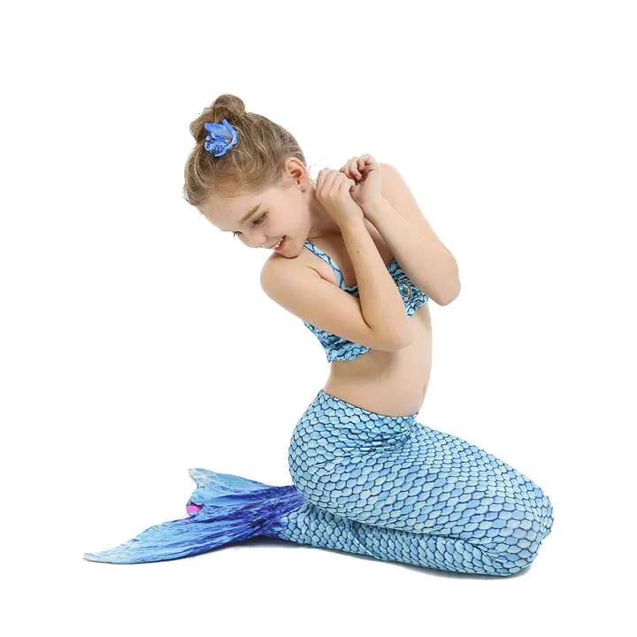 Conjunto De Bikini Para Niño Con Diseño De Cola De Sirena 
