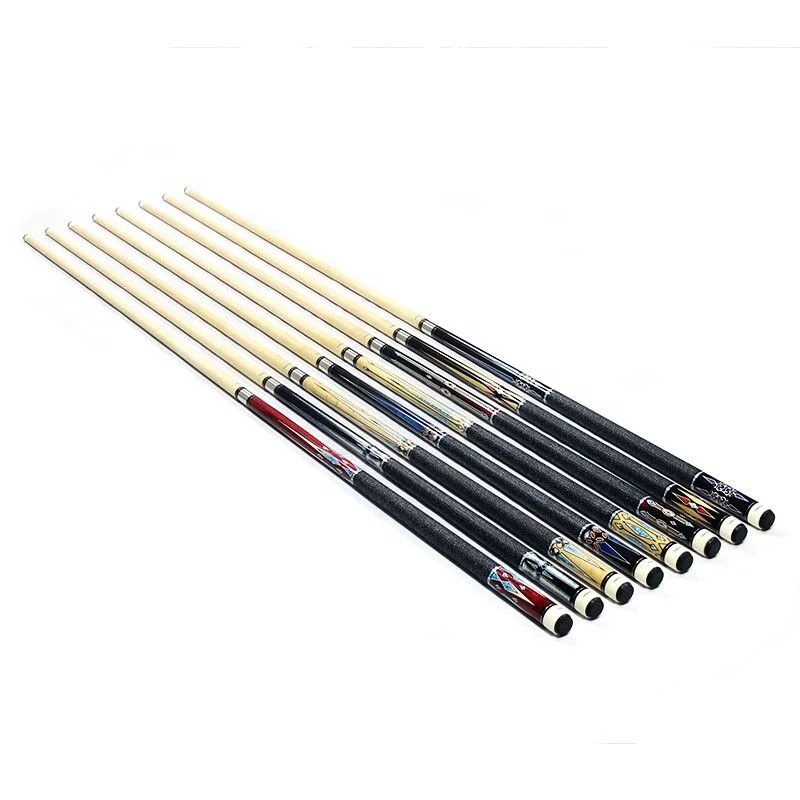 High End Premium Quality Wholesale Price Billiard Uni Lock Joint 2 Pieces Maple Wood Pool Cue 58" Length  12.5mm Tip on Sale