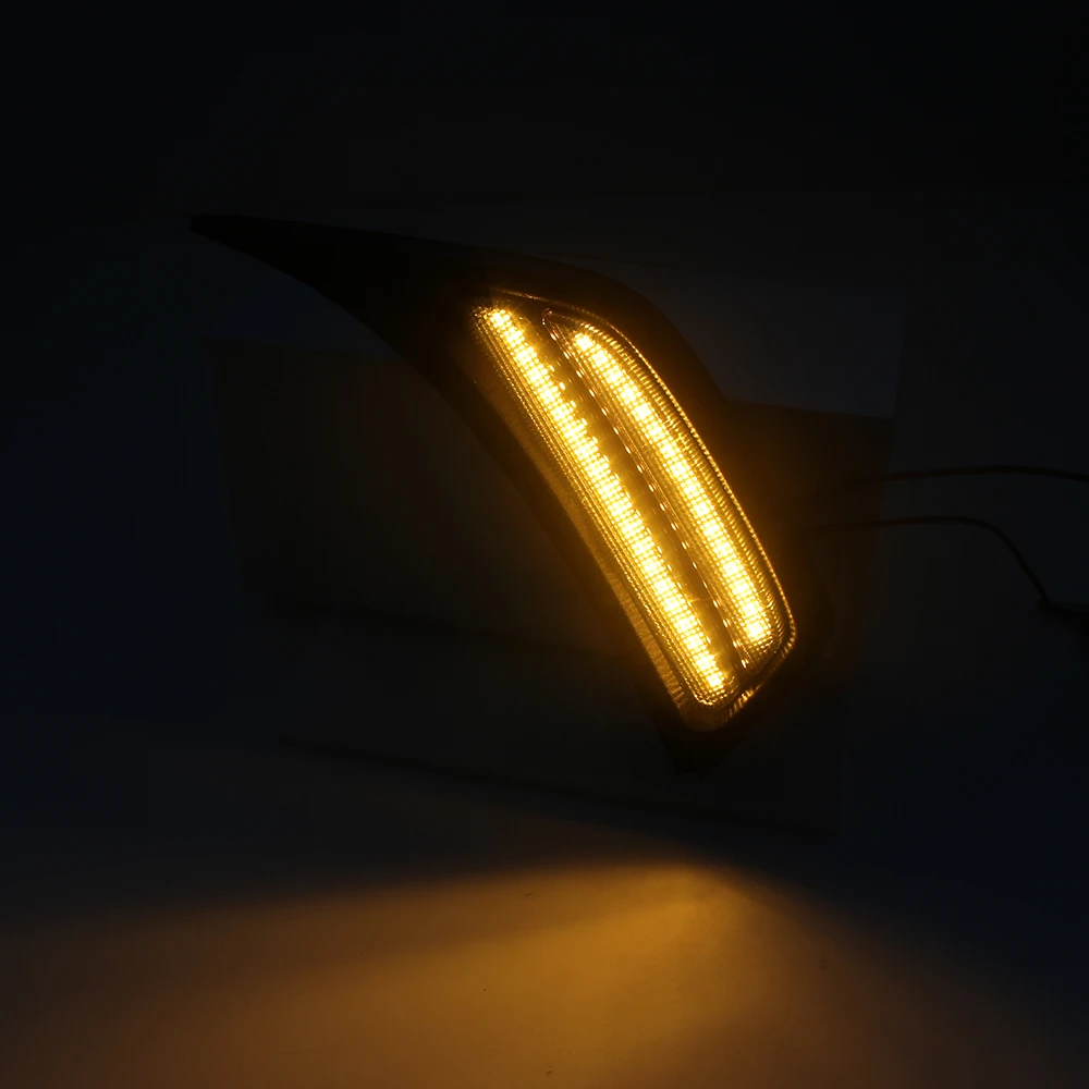 Pair Amber LED Front Fender Side Marker Light Turn Signal Lamp Kit for Jeep Wrangler JL 2018+