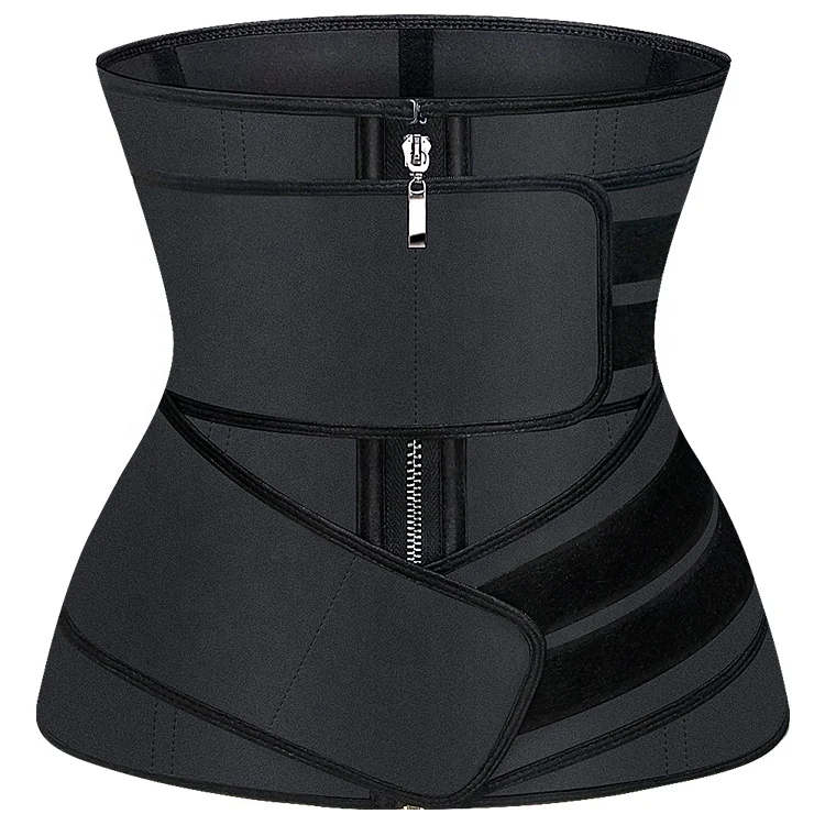 

Women Waist Trainer Plus Size Slim Body Shaper Girdles Latex Zipper 9 bone Corset Waist Trainer