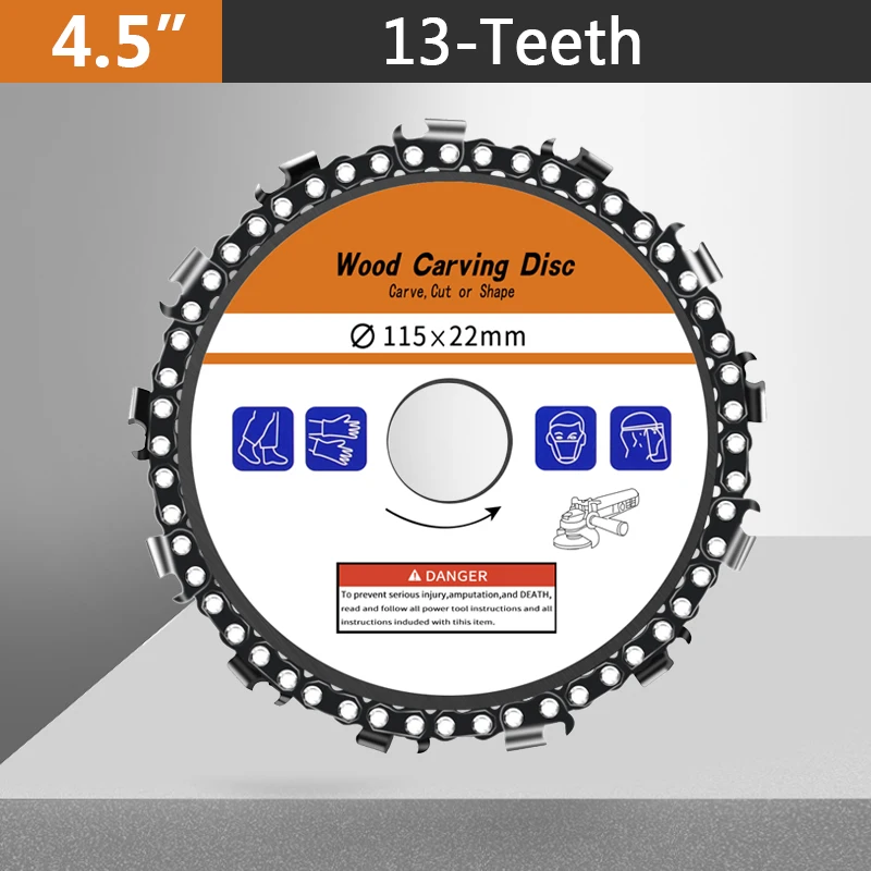 Angle Grinder Cutting Wheel Wood Carving Disc Carbide Chain Saw Disc Woodworking 4.5 Inch X 5/8