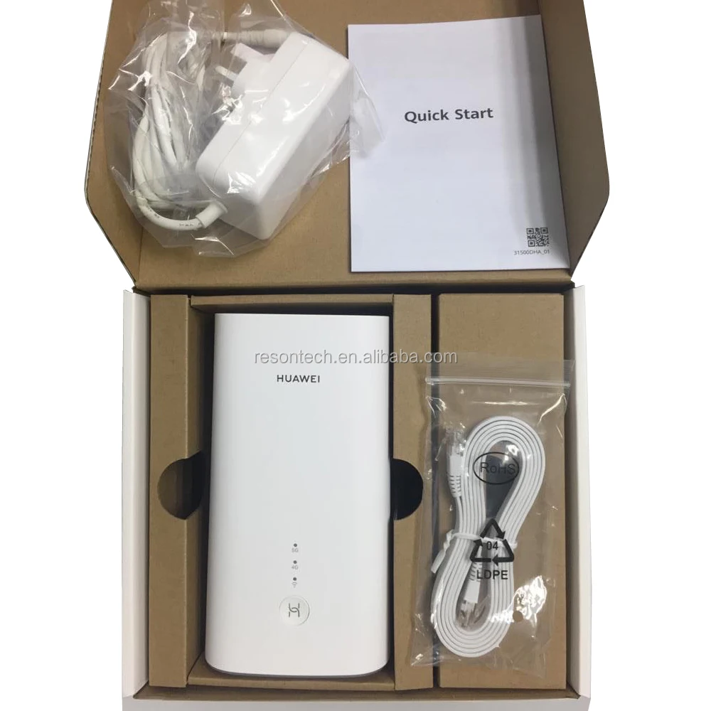 

2020 Global Version Original 3.6Gbps Hua wei 5G CPE Router H122-373 With WiFi 6+ Function And 3Pin UK Plug, White