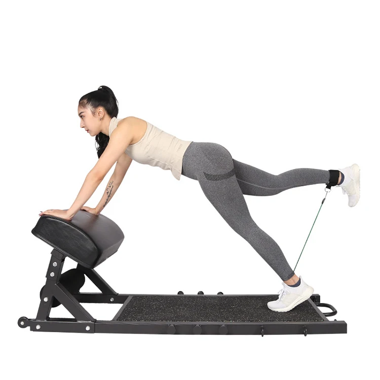 

China Manufacture Exercise Fitness Hip Thrust Equipment, Factory Price Commercial Portable Hip Thrust Bench Platform, Black