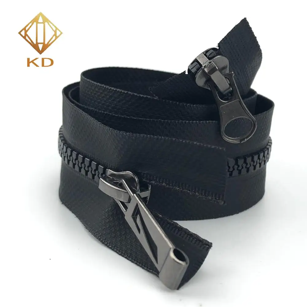 

High Quality Fancy Plastic Open Black TPU Waterproof Zipper For Clothes, Customised