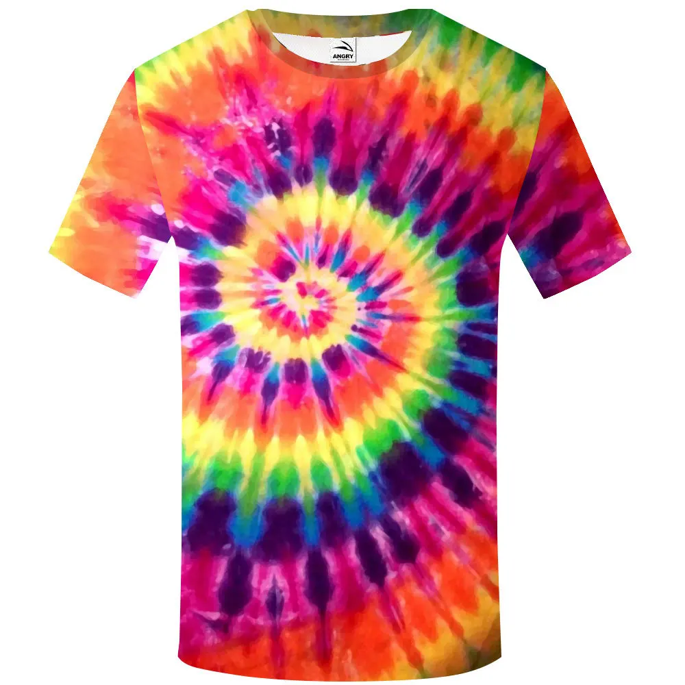 

Custom No MOQ Tie Dye Top T shirts Clothing With Good Price, Customized color