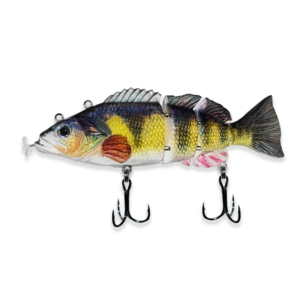 

New Arrival Four-Segment Grouper Electronic Fishing Lure set swimbait 3D Printing pike lifelike fishing, Various color