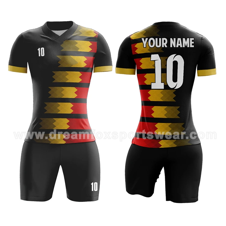 Promotion Custom Quick Dry Soccer Uniform Set Full Set Women Slim Fit