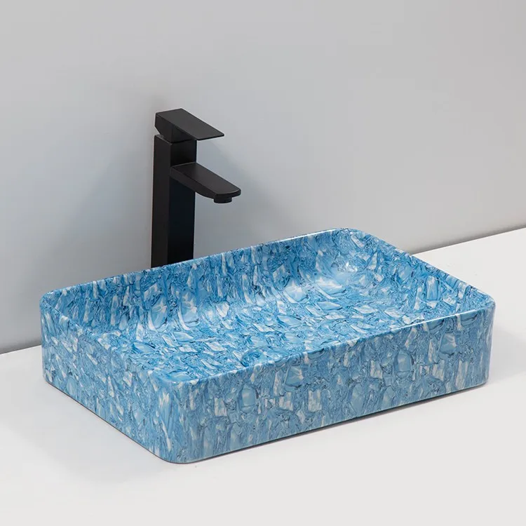 blue-marble-bathroom-sink-9533-P-550-top-plan-view-drain-detail-pure-rectangular-geometry