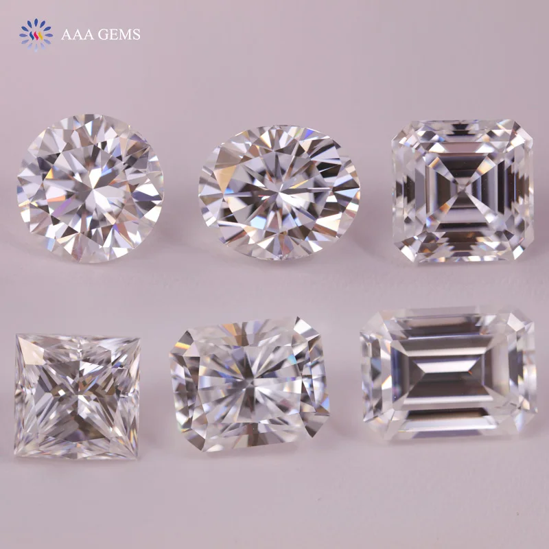 

China Factory 8.0 mm High Quality Asscher Synthetic Diamond 2.4 cts Lab grown Moissanite