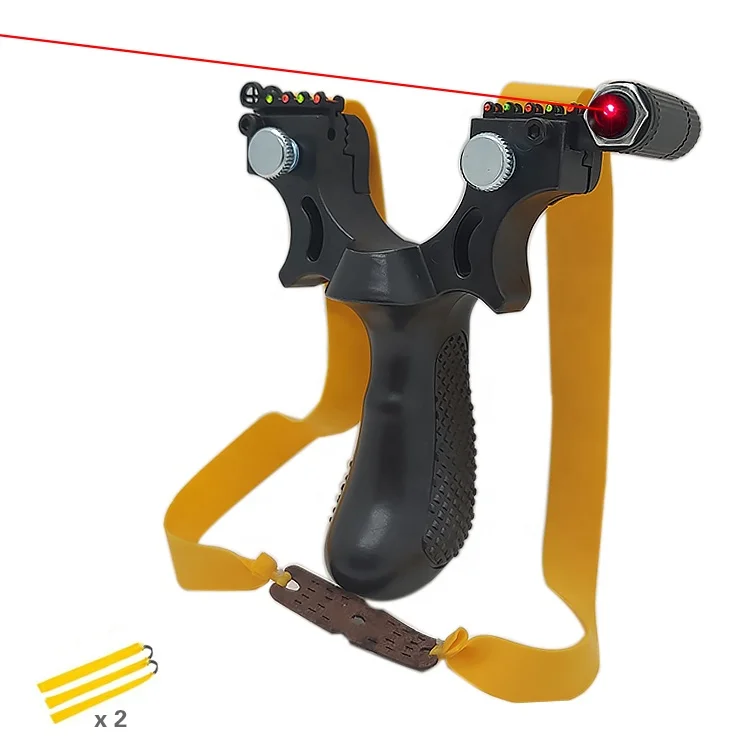 

New resin Professional Hunting Slingshot With Level High Precision Instrument For Outdoor Balls Laser Aiming Shooting