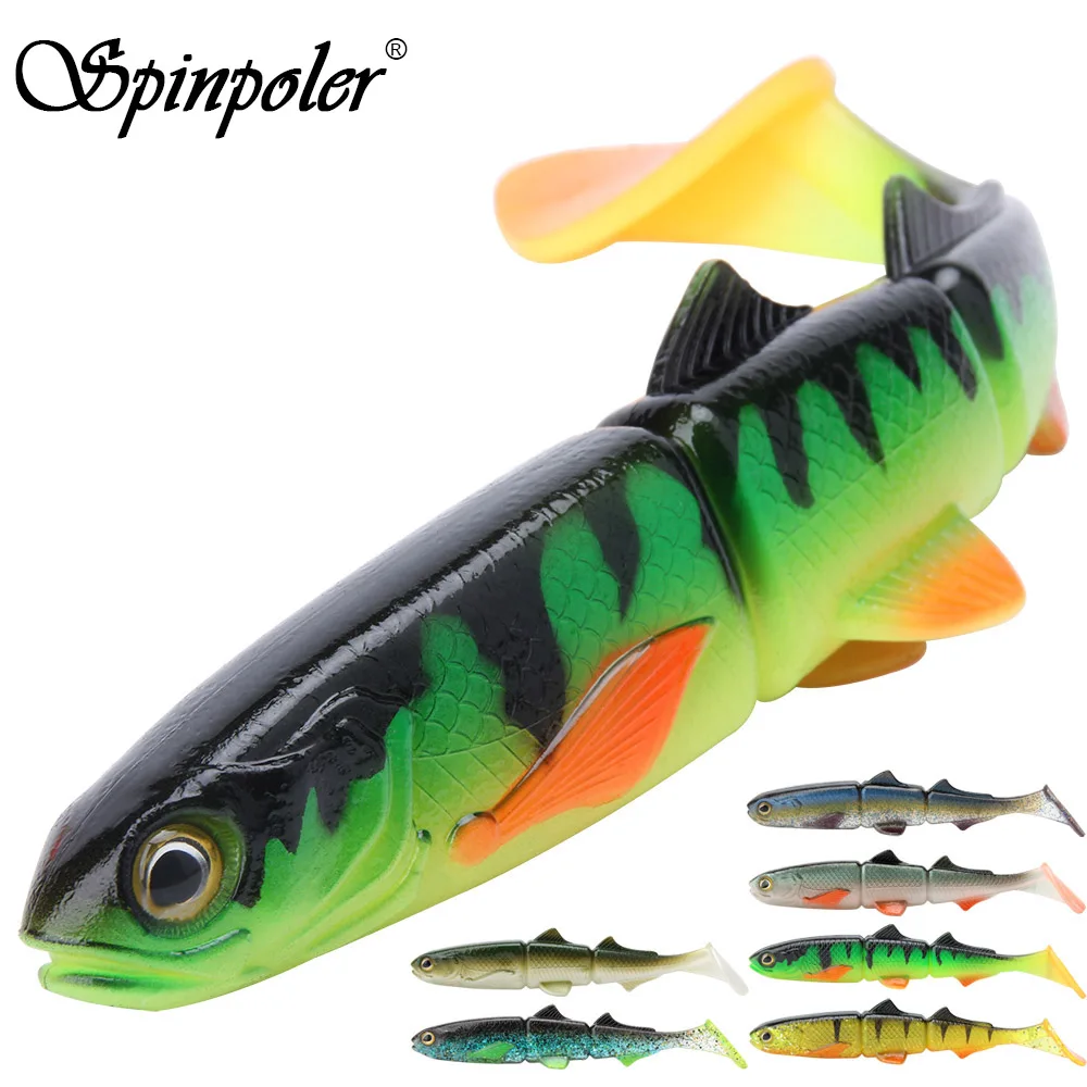 

Spinpoler Soft Fishing Lure Paddle Tail Swimbait Shad 16cm/22cm Pike Bass Perch Bait Wobbler Fishing Tackle Factory Wholesale, 6 colors