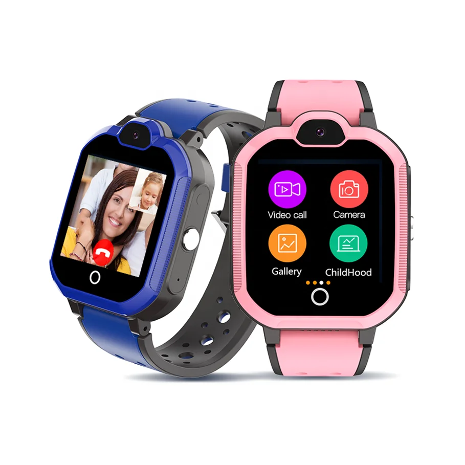 

SOS Kids Anti-lost Alarm Clock Remote Monitor Smartwatch Mobile Phone Watch 4G Smart Watch Android SIM Card, Blue, pink