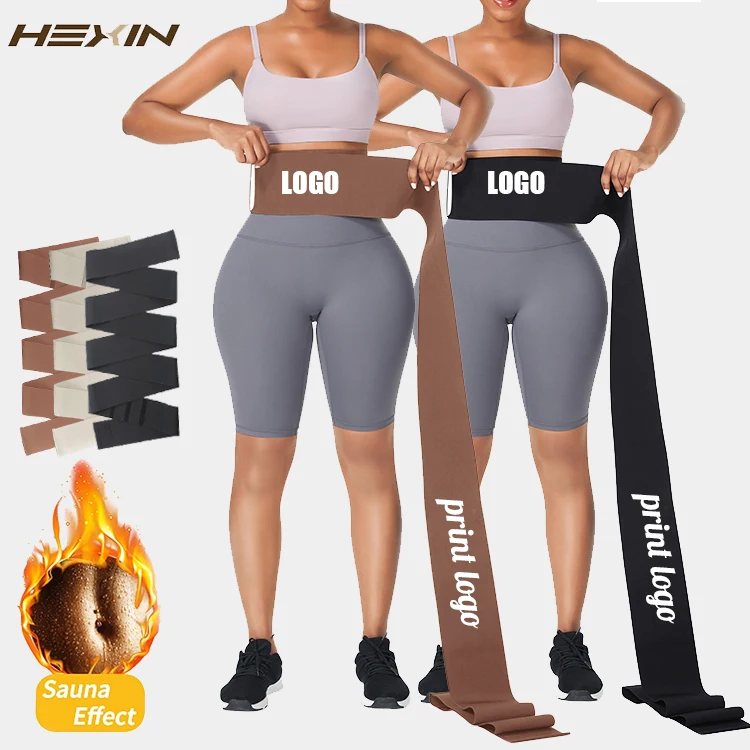 

Custom Logo Women Belly Lose Weight Tummy Wrap Waist Trainer Elasticity Compression Brown Bandage Waist Wrap, As show