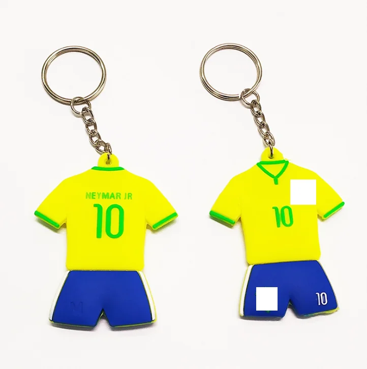 

Free shipping football jersey uniform Argentina soccer Leo Messi Keychain Neymar Salah Key chain charms jewelry, Colorful