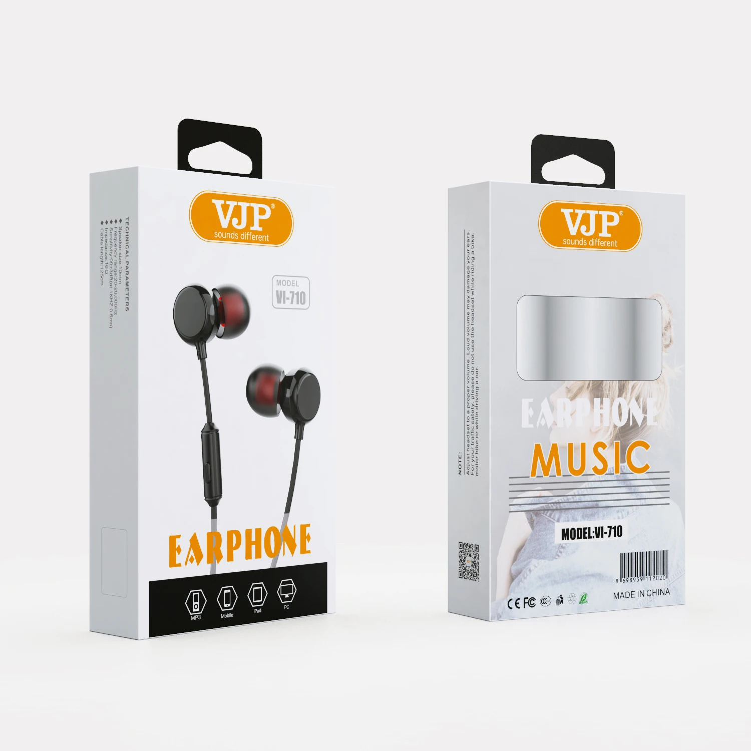 

Factory High Quality Stereo With Microphone Wired Earphone High Bass Headphones