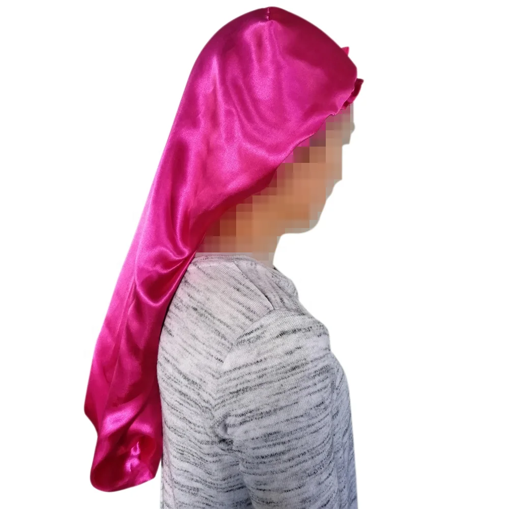 

6Colors Extra Large Luxurious Amazing Soft Silk Sleep Hat Slap Clasped Satin Braids Bonnet, Customize