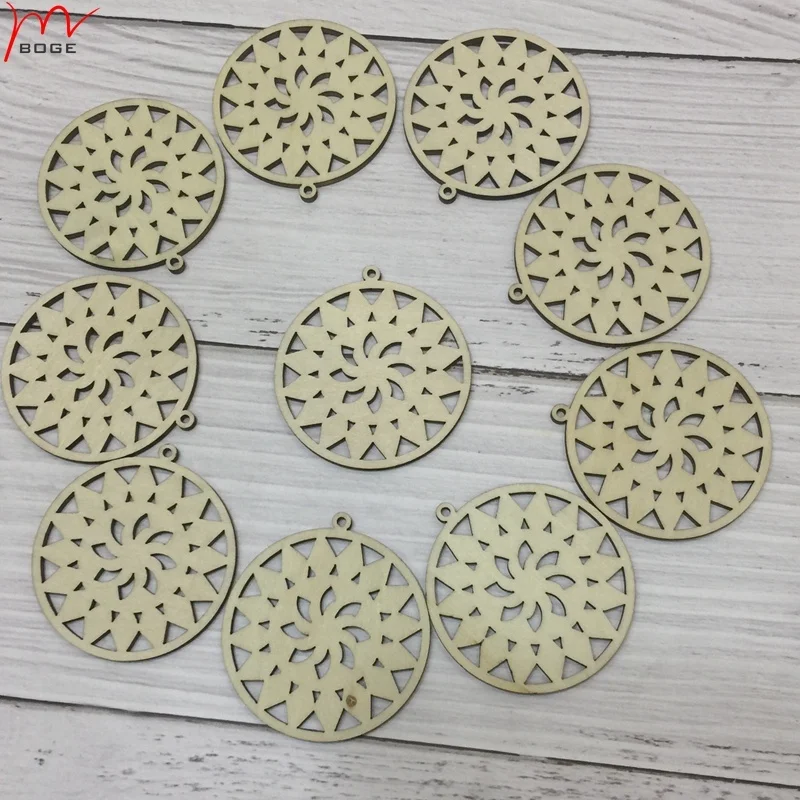 laser cut Drop unfinished wood pieces blank pendants for jewelry making dangling earring for lady    