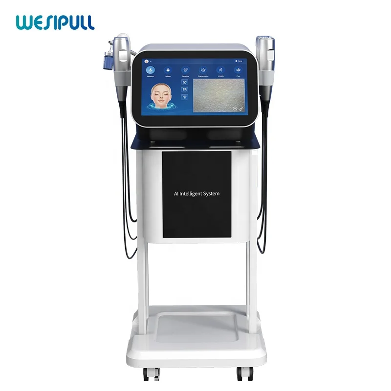 

Facial Beauty Machine Oxygen Facial Equipment With Handheld Skin Anlayzer Aqua Peeling Machine