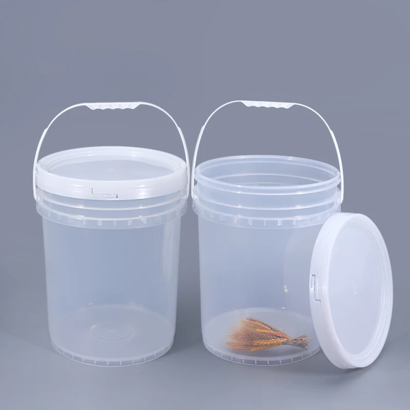 

Wholesale 5 Gallon 20L Round Transparent Plastic Bucket High Quality Thickened Storage Container