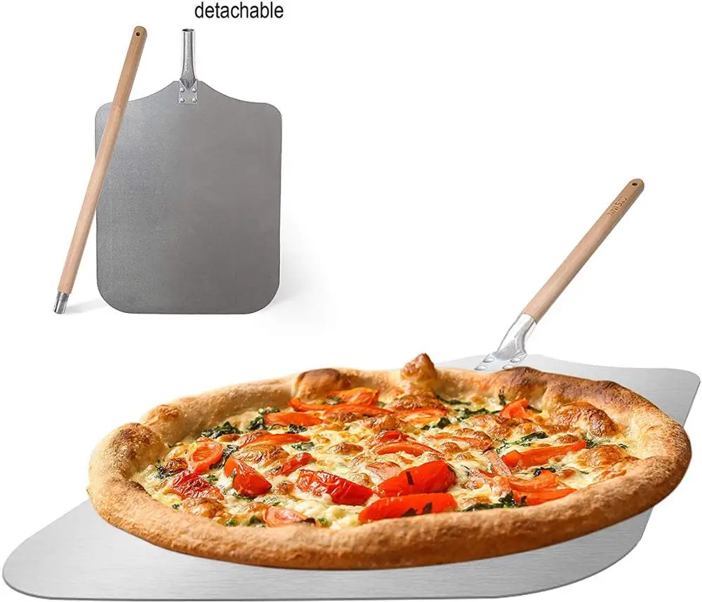 

Aluminum Pizza Peel, Wooden Handle, 12 x 14 inch Blade