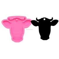

S149 cow key chain mould silicone bull head mold for keychains resin crafts DIY
