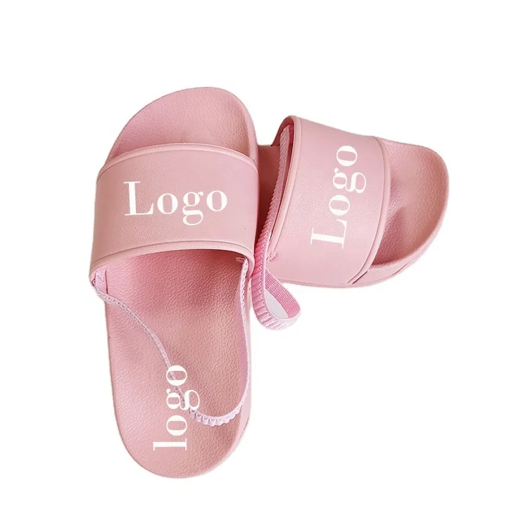 

Pink color kids Custom Slippers Slide Plastic Indoor Slipper Rubber PVC Sole Latest Design children Slippers, Blank/customized/print