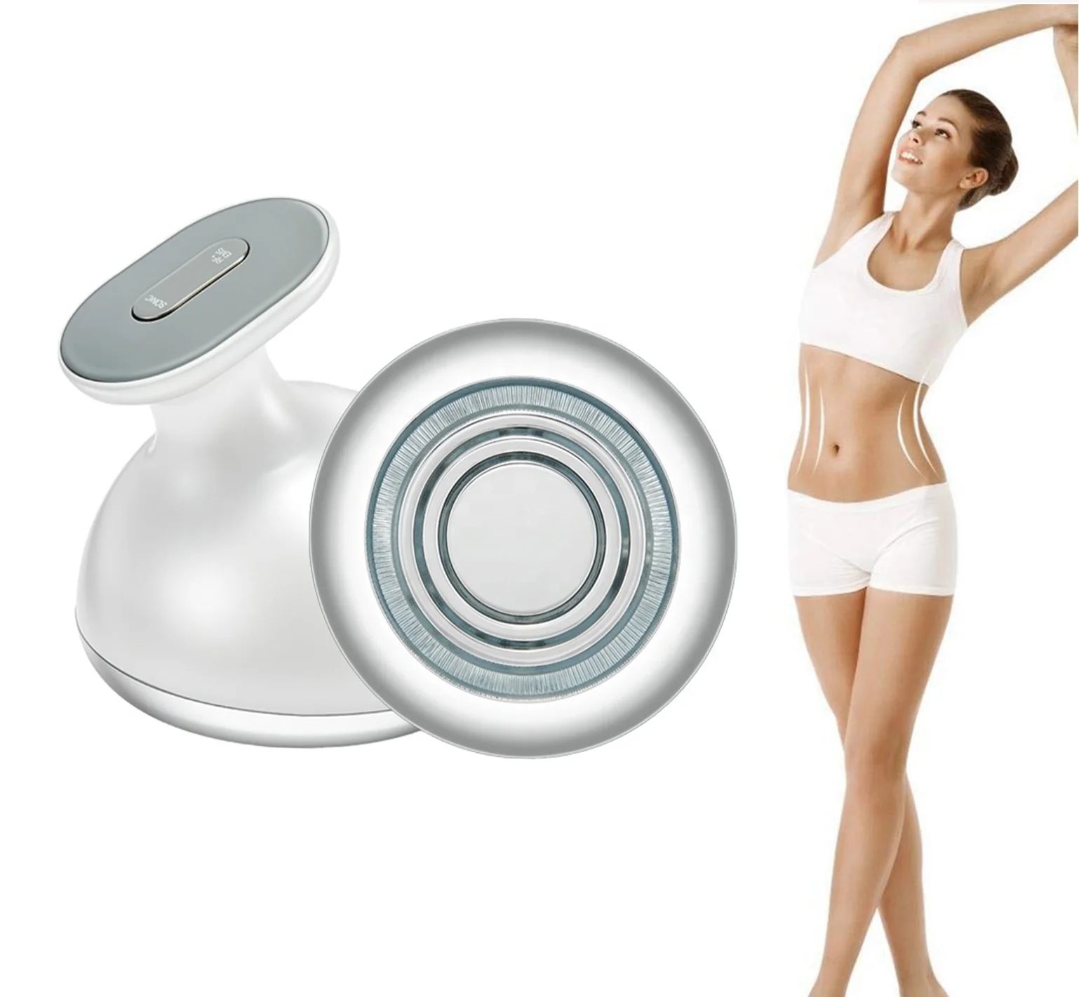 

Body Shaping Machine High Frequency Anti Wrinkle Device, Home Use Cavitation Slimming Beauty Device, White