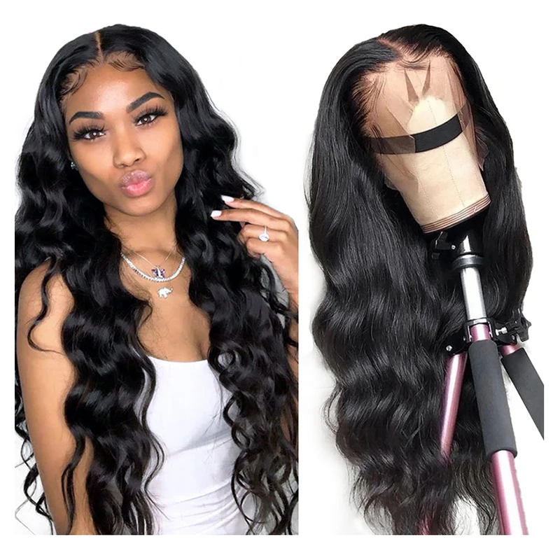 

40 inch Long Clear 13X4 Frontal Body Wave HD Lace Frontal Closure Wigs Pre Plucked Glueless Full Lace Wigs Human Hair Wig