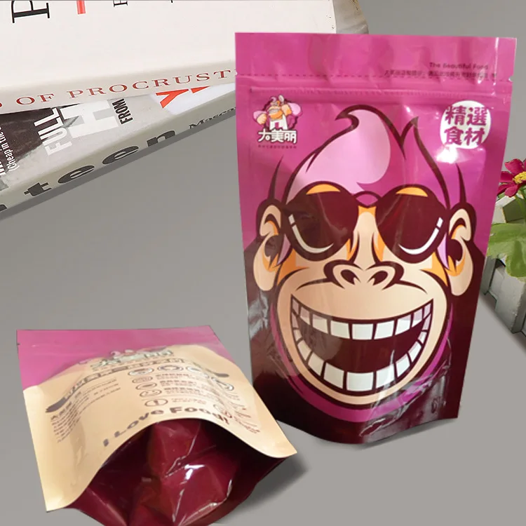 Custom printed food packaging aluminum foil light snack bags