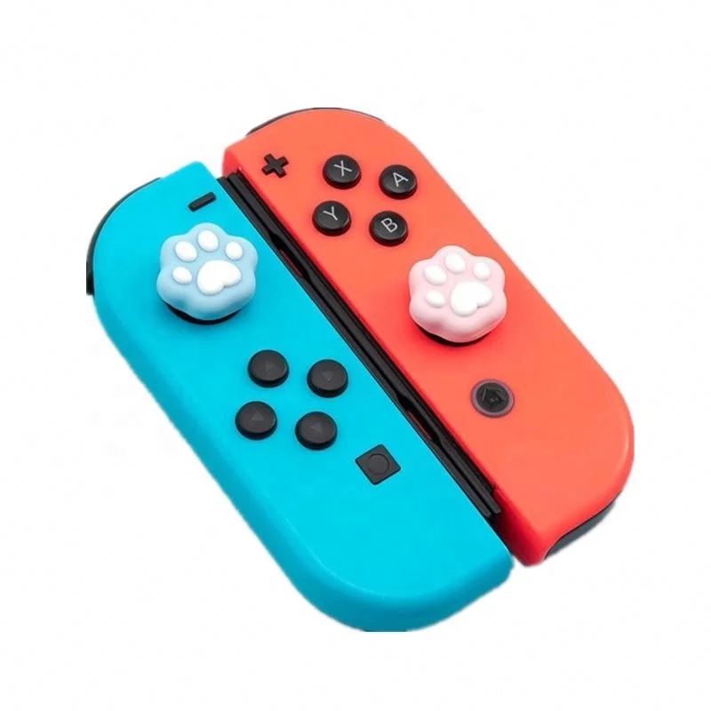 

Pink Blue Cat Claw Thumb Grip Joystick Silicone Protective Cover Cute Gamepad Case For Nintend Switch Accessories