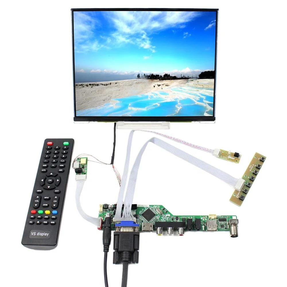

HD MI VGA AV USB LCD Controller Board 10.4inch LTD104EDZS 1024x768 replacement lcd tv screen tft display panel