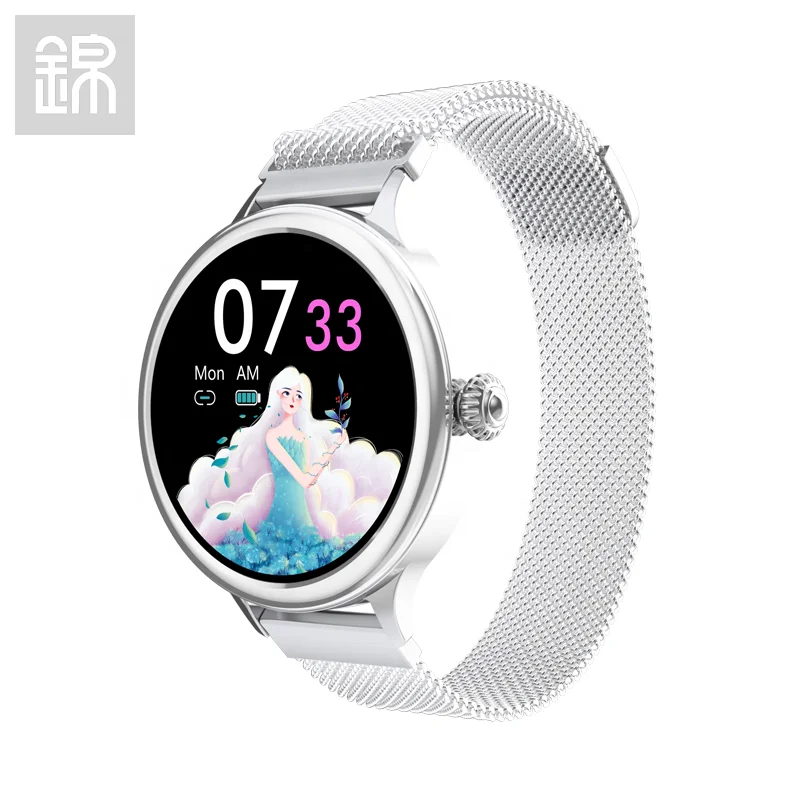 

JY-Mall Smart watch M4 1.1 IPS Round Touch screen Hot Sales New Luxury Design Female Safe Period Health Monitor Sport bracelet