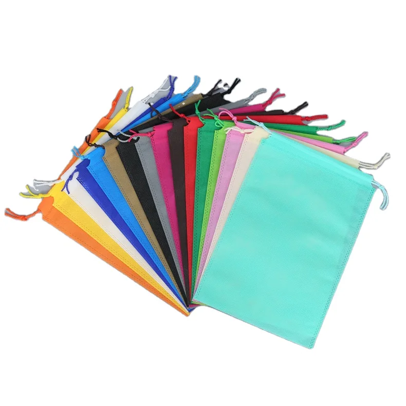 

Non-woven Bundle Pocket Wholesale Shoes Clothing Dustproof Storage Packaging Bag Drawstring Rope Bag with Printed Logo