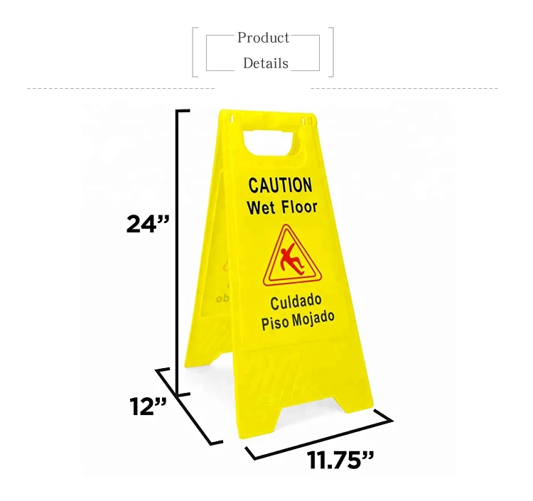 ional Hazard Safety Sign Cleaning Slippery Plastic caution wet floor warning signs in hotel