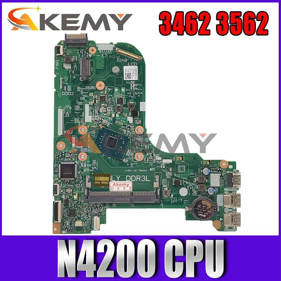 

Akemy Brand New 16823-1 GFV07 For Dell 3462 3562 Laptop Motherboard N4200 CPU CN-021W95 21W95 Mainboard 100%Tested
