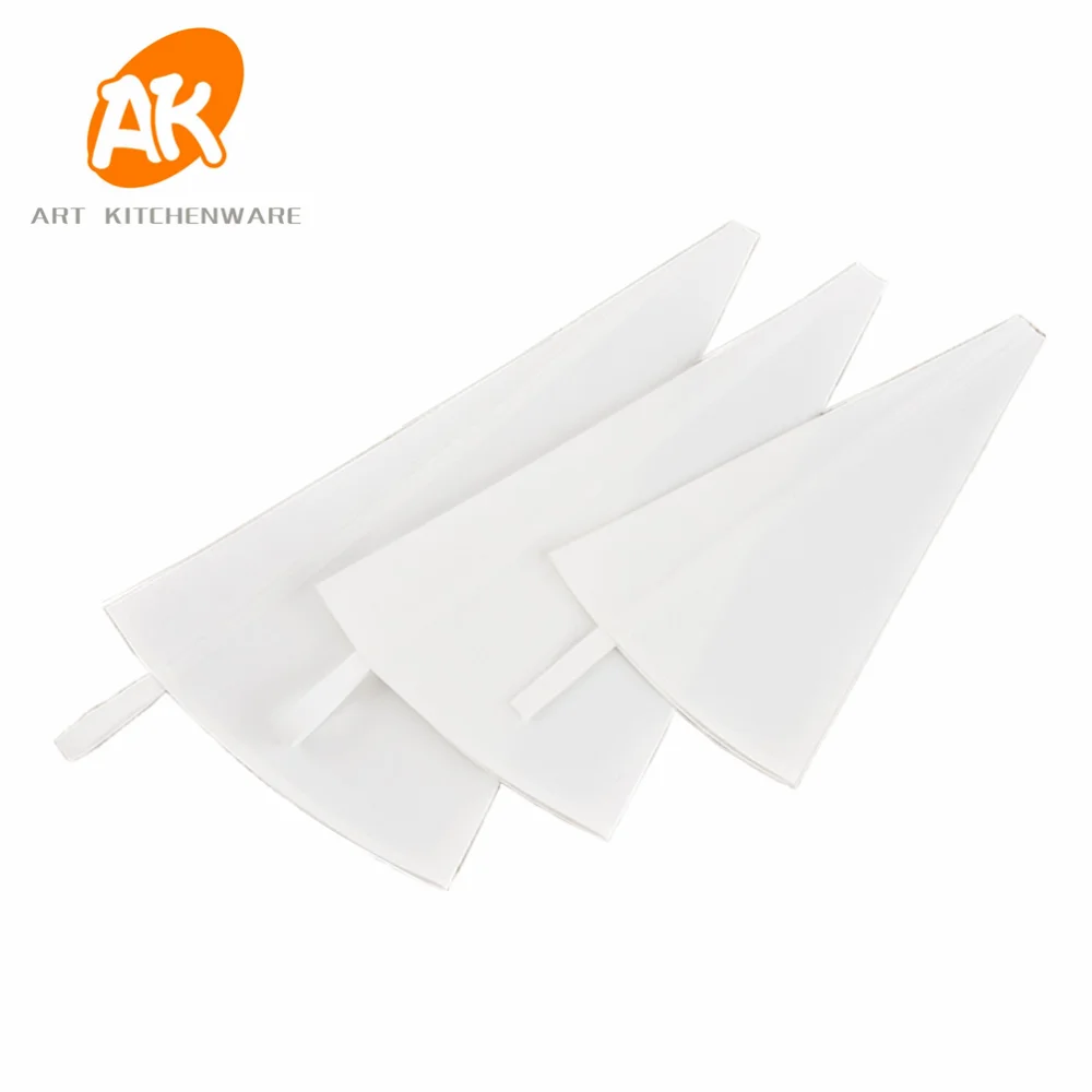 

AK 12-22 Inch Reusable Cotton Icing Piping Bags White Pastry Bags Cake Decorating Bakery Tools, White or random