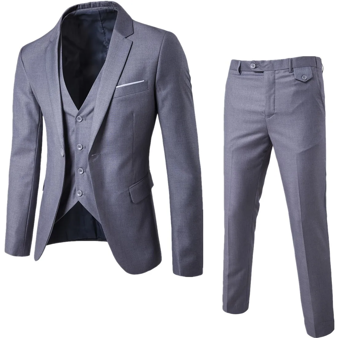 

Prom Suit for Men One Buttons Business Casual Suit
