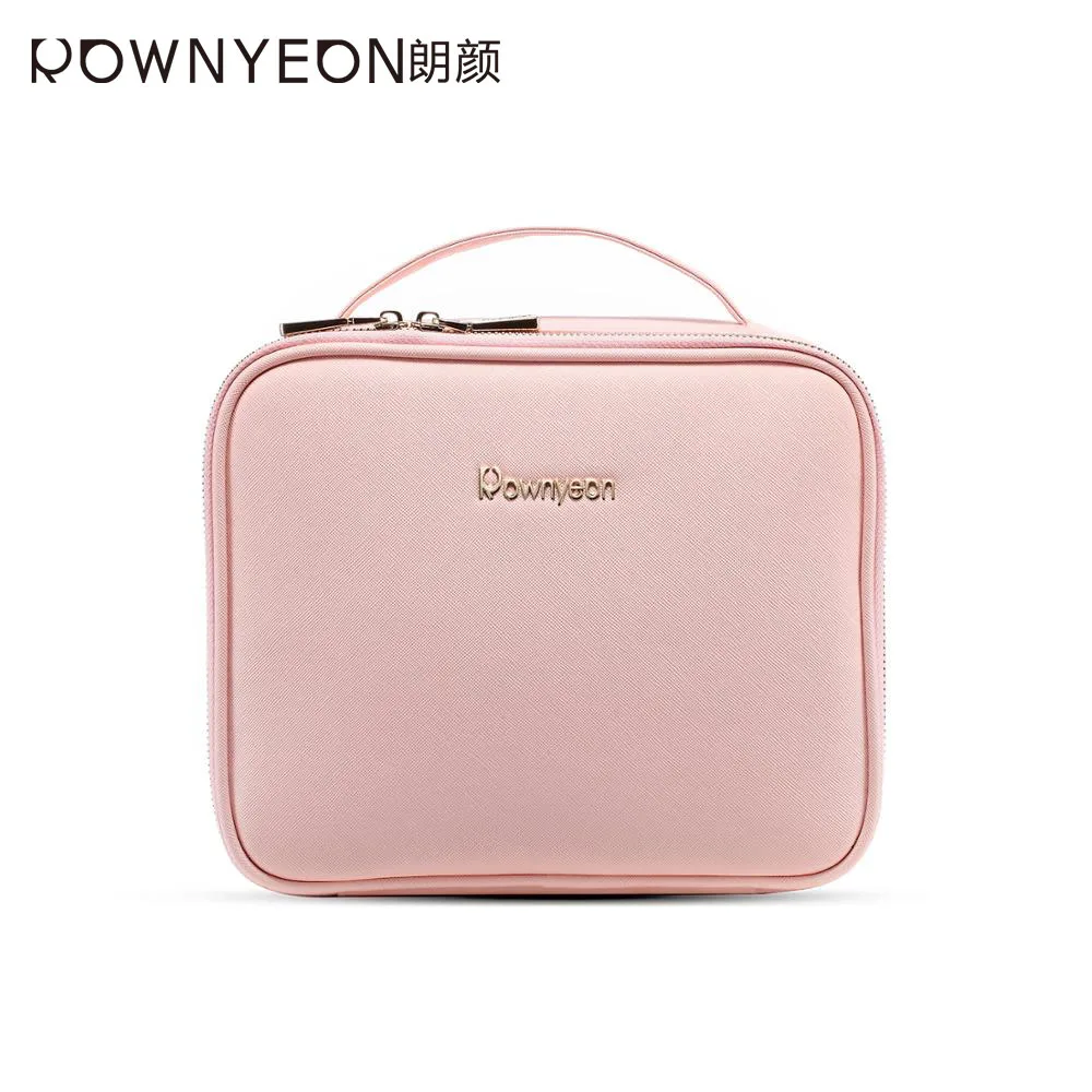 

Rownyeon Custom Logo Big Size Women Pink Travel Pu Makeup Pouch Cosmetic Bag
