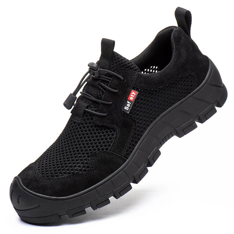 

Breathable mesh and suede leather safety shoes with robber outsole made for workers, As picture and also can make as your request