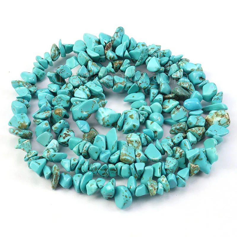 Natural Blue Turquoise Chip Beads 5mm~8mm Wholesale Irregular Semi-precious Natural Stone Beads Chips