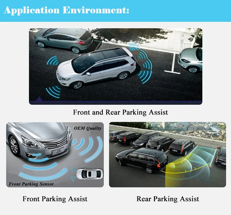 front car distance sensor Auto Car Parktronic 8 sensors Rear & Front