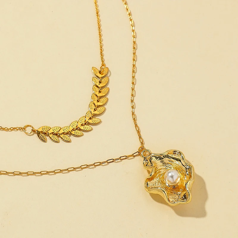 

New Simple Pendant Fashion 2021 Trendy Stainless Steel Necklace 18k Gold Plated