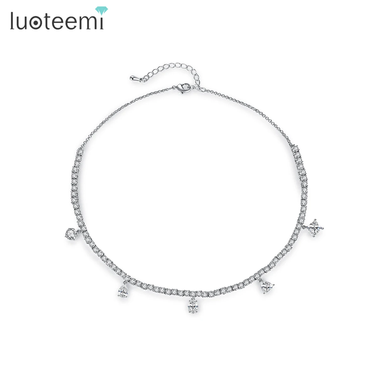 

LUOTEEMI Chocker Boho Custom Chain Zircon Stone Unique Trendy 2021 Women Healing Crystal Necklace