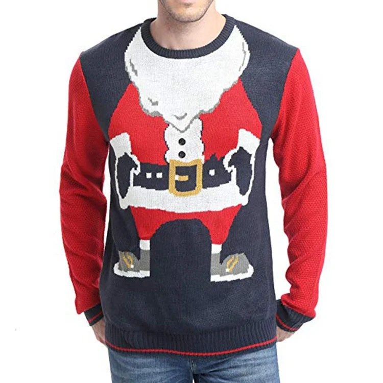 

Long Sleeves High Quality Autumn And Winter Loose Crewneck Men Christmas Family Sweaters