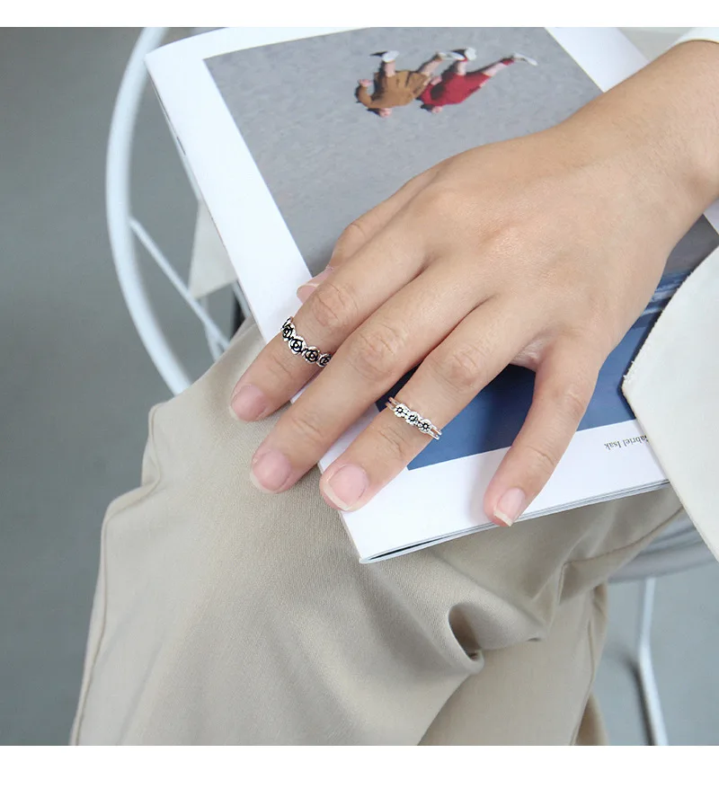 Antique Silver Rings Tail Finger Joint Ring For Women S925 Sterling