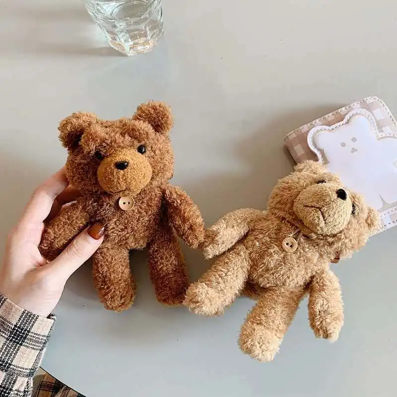 

Wholesale Cartoon 3D Cute Plush Teddy Bear Earphone Cases For Airpods 2 1 Pro Cases Protective Cover