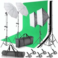 

Photography Studio Softbox Backdrop Umbrella Photo Light Kit