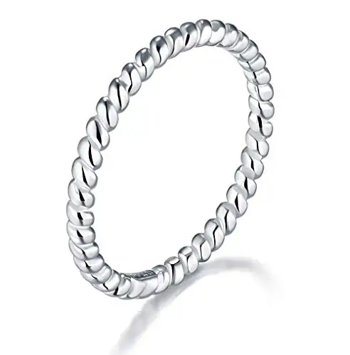 

HOT SALE In Amazon 925 Sterling Silver Twist Finger Ring For Women Celtic Knot Infinity Promise Ring Rose Gold plated Ring